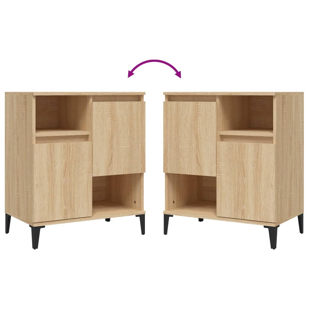 vidaXL Ντουλάπια 2 τεμ. Sonoma Δρυς 60x35x70 εκ. Επεξεργασμένο Ξύλο