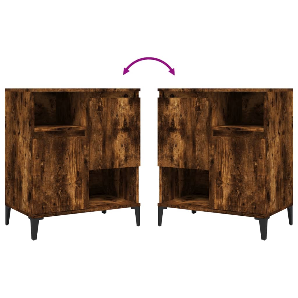 vidaXL Ντουλάπια 2 τεμ. Καπνιστή Δρυς 60x35x70 εκ. Επεξεργασμένο Ξύλο