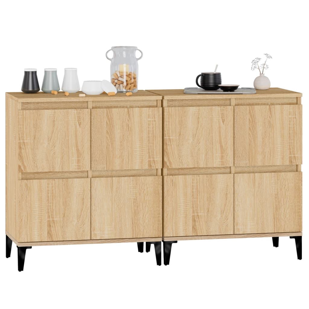vidaXL Ντουλάπια 2 τεμ. Sonoma Δρυς 60x35x70 εκ. Επεξεργασμένο Ξύλο
