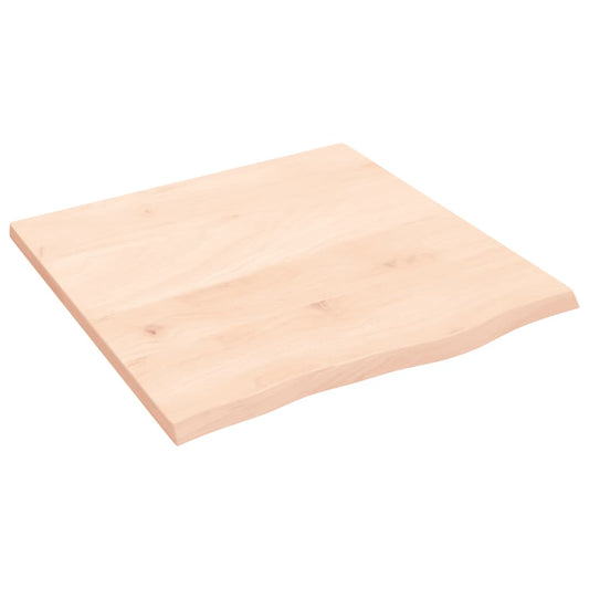 vidaXL Επιφάνεια Τραπεζιού 60x60x2 εκ. Ακατέργαστο Μασίφ Ξύλο Δρυός