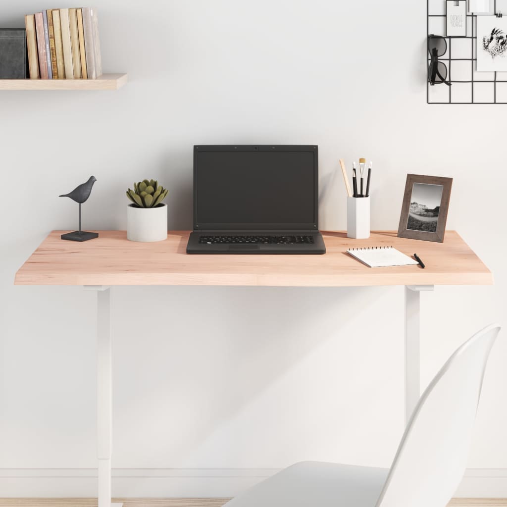 vidaXL Επιφάνεια Τραπεζιού 100 x 50 x 2εκ Ακατέργαστο Μασίφ Ξύλο Δρυός