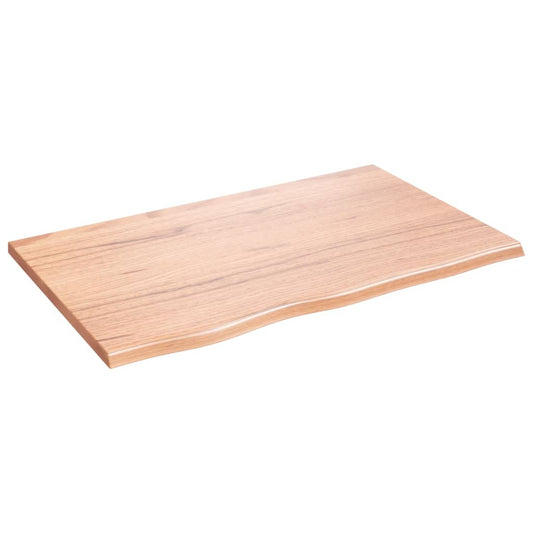 vidaXL Επιφάνεια Τραπεζιού Αν. Καφέ 80x50x2 εκ. Επεξ. Μασίφ Ξύλο Δρυός