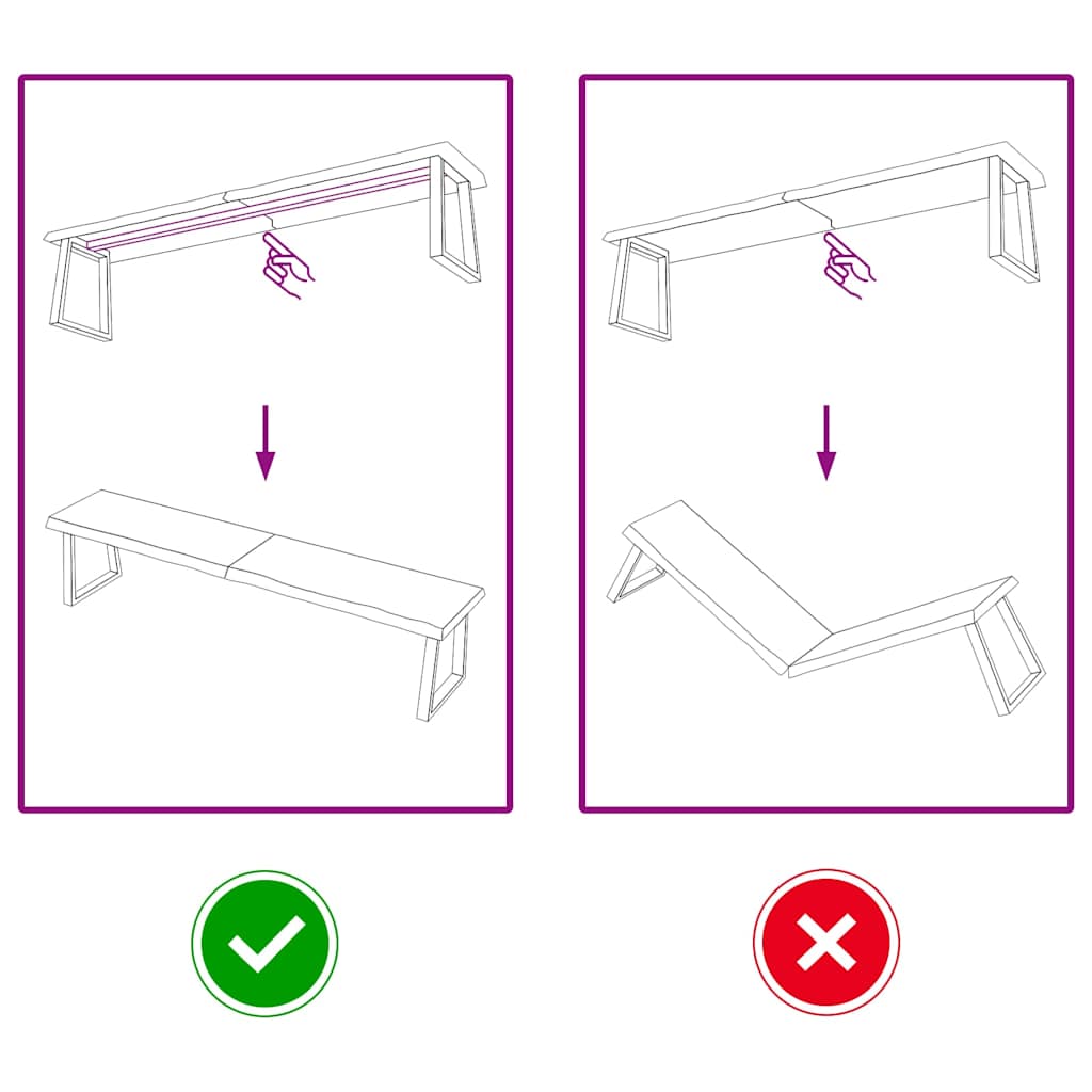vidaXL Επιφάνεια Τραπεζιού Σκούρο Καφέ 180x40x(2-6)εκ Επεξ. Μασίφ Δρυς
