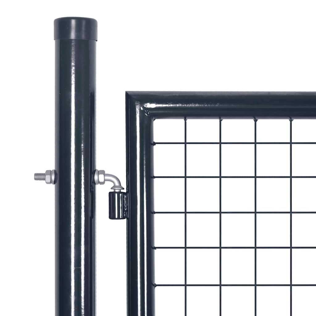 vidaXL Πόρτα Κήπου με Διχτυωτό Υλικό Ανθρακί 350x125 εκ. από Γαλβανισμένο Ατσάλι