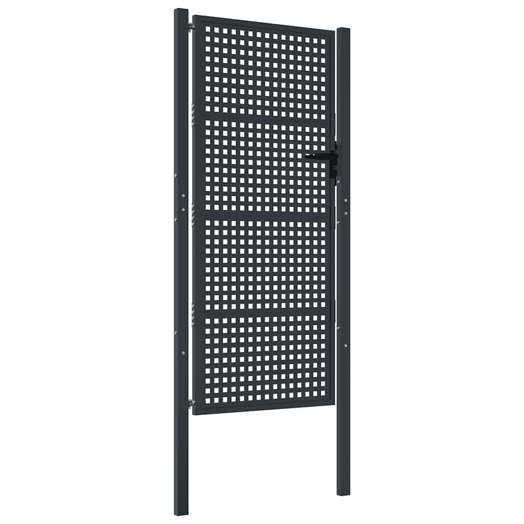 vidaXL Πόρτα Κήπου Ανθρακί 100x175 εκ. Ατσάλι