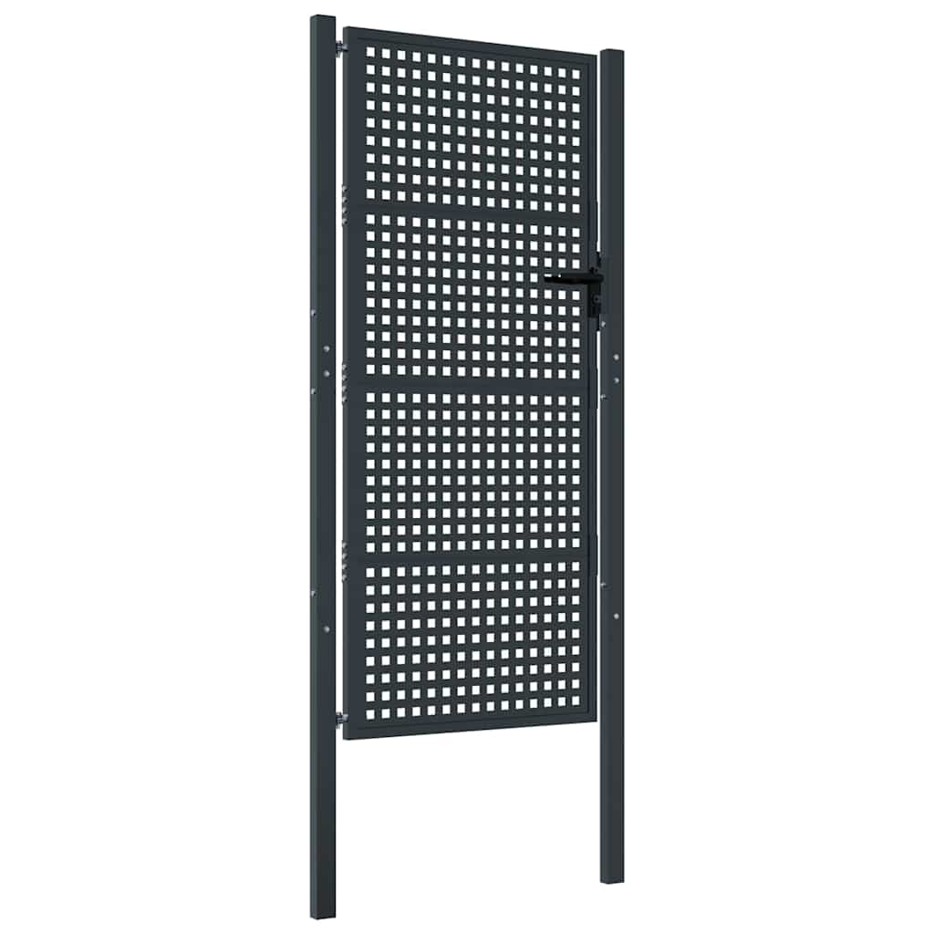 vidaXL Πόρτα Κήπου Ανθρακί 100x200 εκ. Ατσάλι