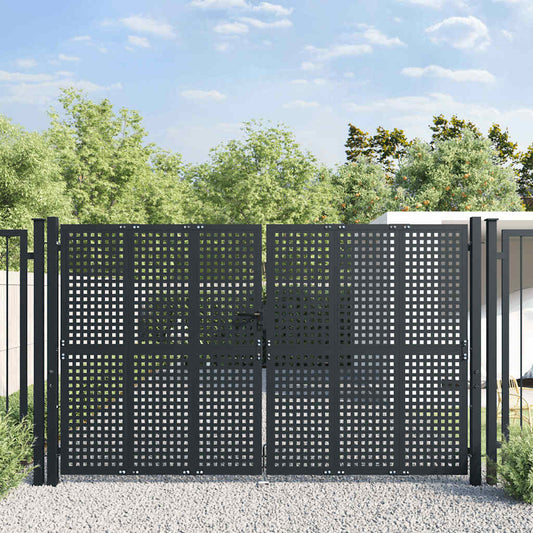 vidaXL Πόρτα Κήπου Ανθρακί 300x200 εκ. Ατσάλι