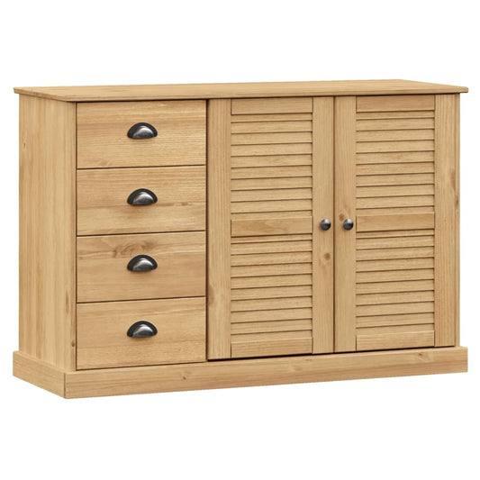 vidaXL Μπουφές με Συρτάρια VIGO 113 x 40 x 75 εκ. Μασίφ Ξύλο Πεύκο