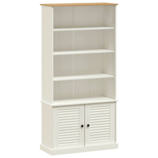 vidaXL Βιβλιοθήκη VIGO Λευκή 85 x 35 x 170 εκ. από Μασίφ Ξύλο Πεύκου