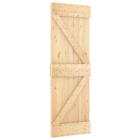 vidaXL Πόρτα NARVIK Φυσικό 70 x 210 cm Συμπαγές Ξύλο Πεύκου