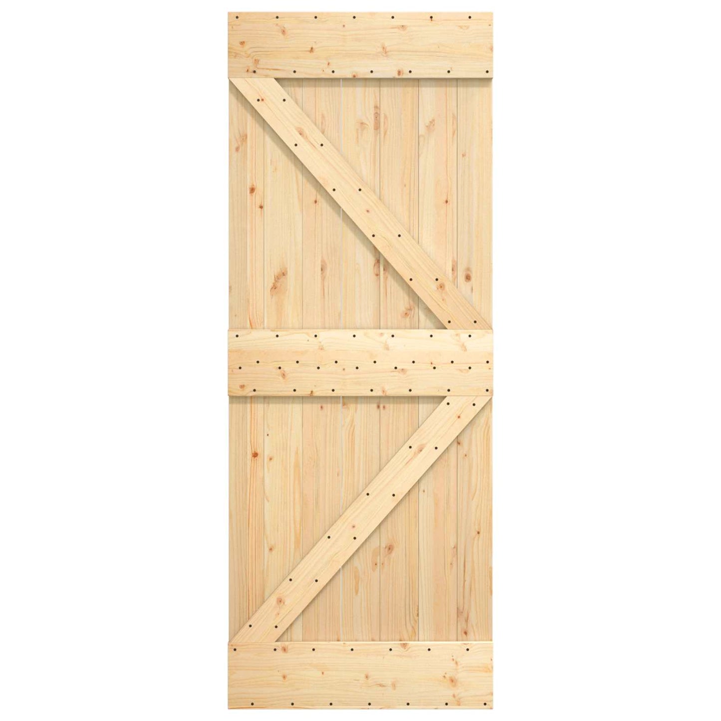 vidaXL Πόρτα NARVIK Φυσικό 85 x 210 cm Συμπαγές Ξύλο Πεύκου