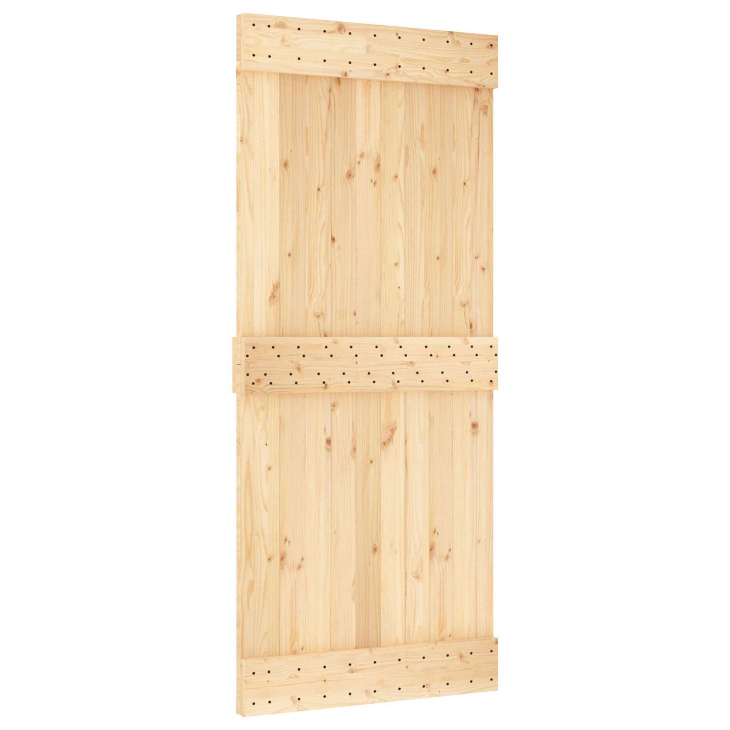 vidaXL Πόρτα NARVIK Φυσικό 90 x 210 cm Συμπαγές Ξύλο Πεύκου
