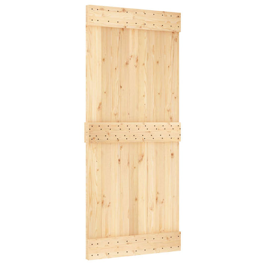 vidaXL Πόρτα NARVIK Φυσικό 90 x 210 cm Συμπαγές Ξύλο Πεύκου