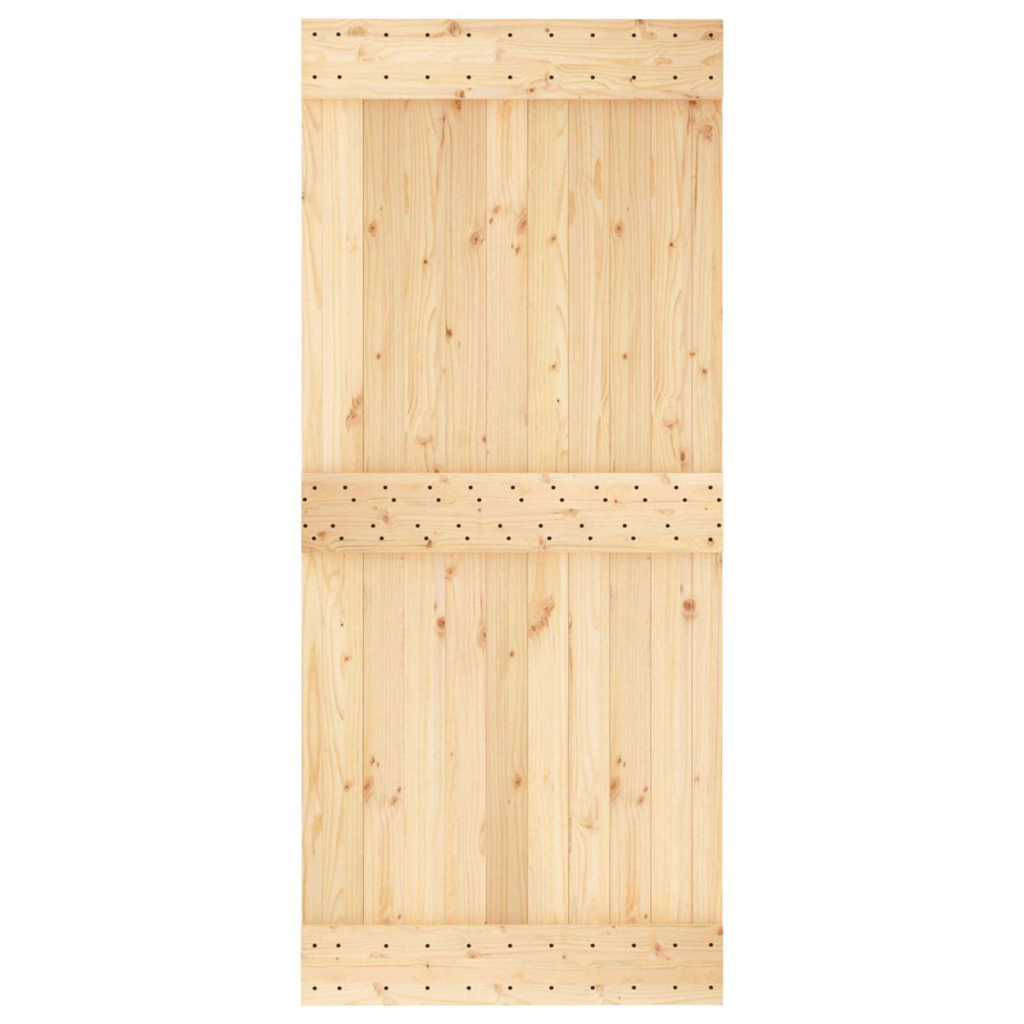 vidaXL Πόρτα NARVIK Φυσικό 90 x 210 cm Συμπαγές Ξύλο Πεύκου
