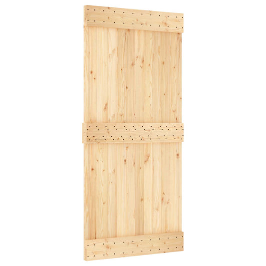 vidaXL Πόρτα NARVIK Φυσικό 95 x 210 cm Συμπαγές Ξύλο Πεύκου