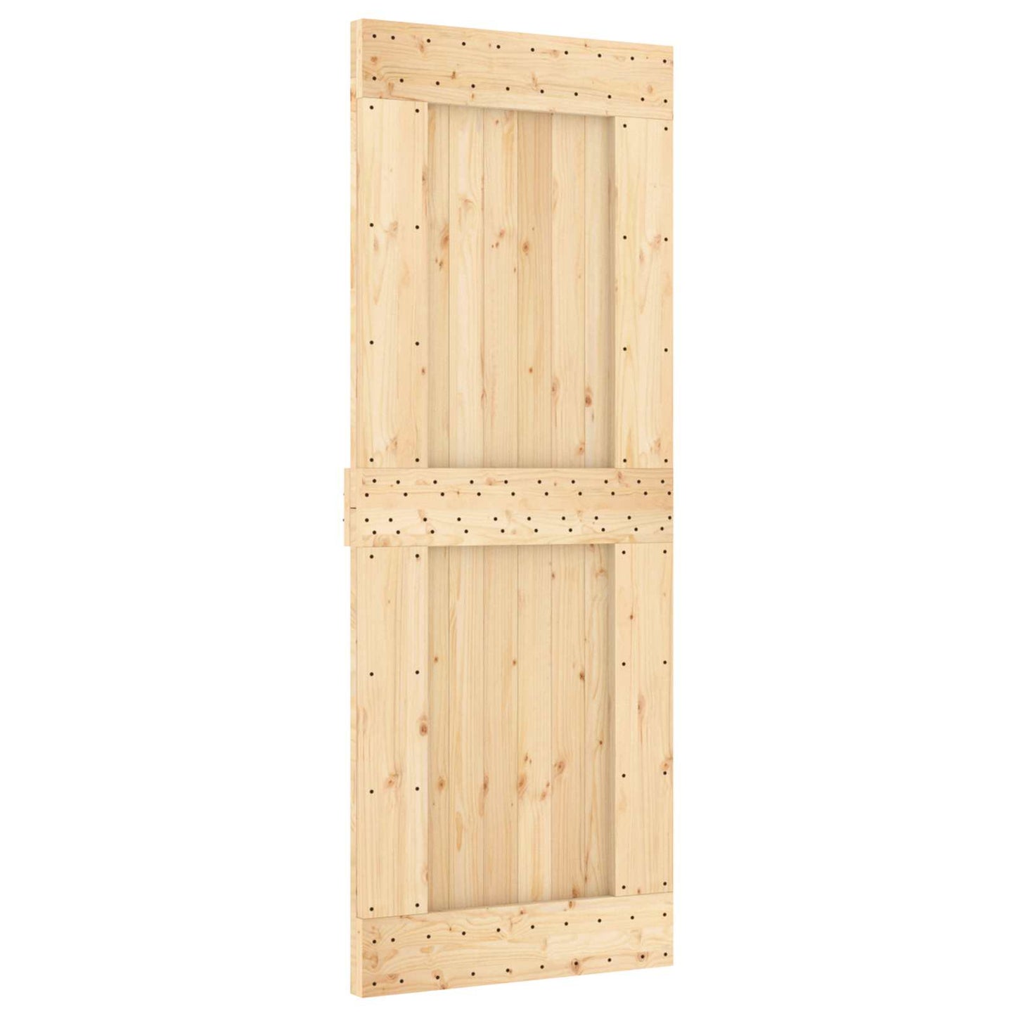 vidaXL Πόρτα NARVIK Φυσικό 80 x 210 cm Συμπαγές Ξύλο Πεύκου