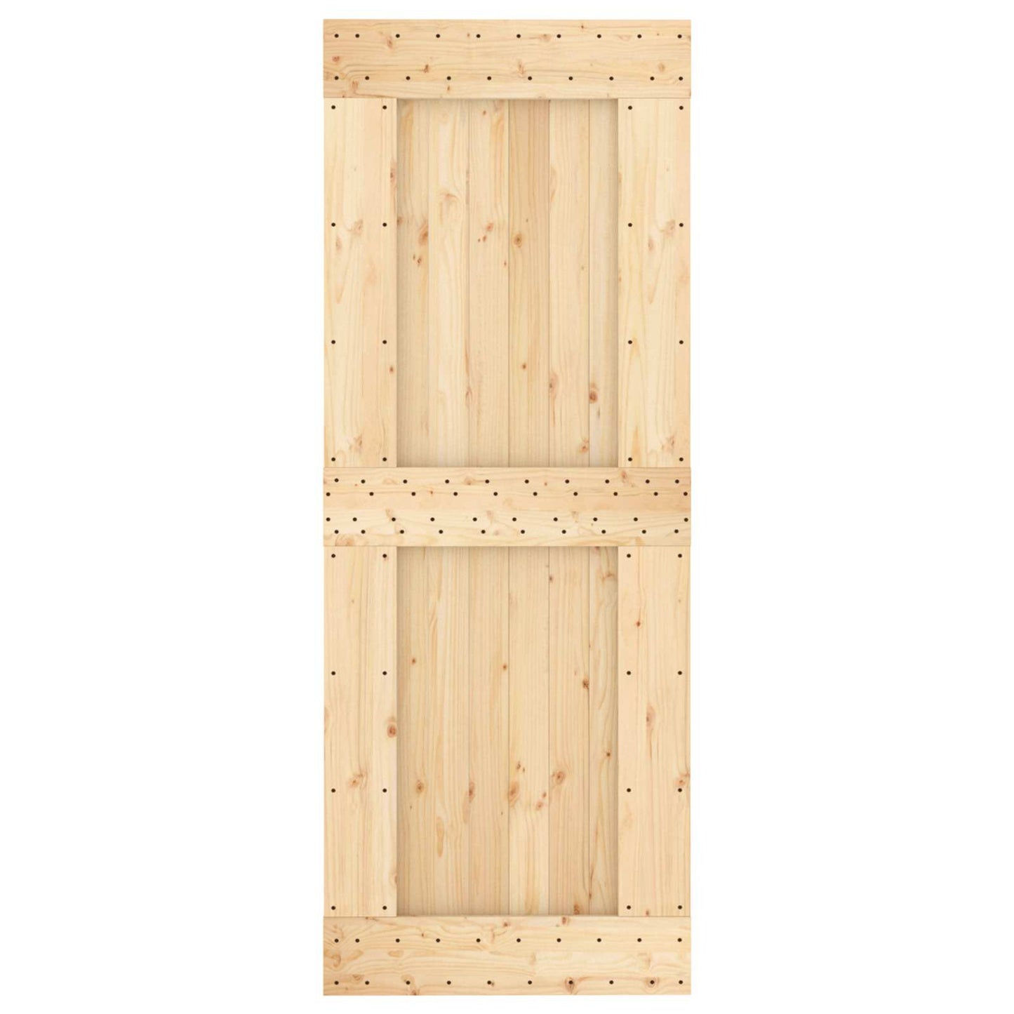 vidaXL Πόρτα NARVIK Φυσικό 80 x 210 cm Συμπαγές Ξύλο Πεύκου