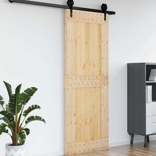 vidaXL Πόρτα NARVIK Φυσικό 85 x 210 cm Συμπαγές Ξύλο Πεύκου
