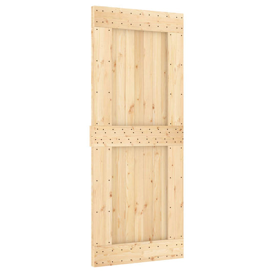 vidaXL Πόρτα NARVIK Φυσικό 85 x 210 cm Συμπαγές Ξύλο Πεύκου
