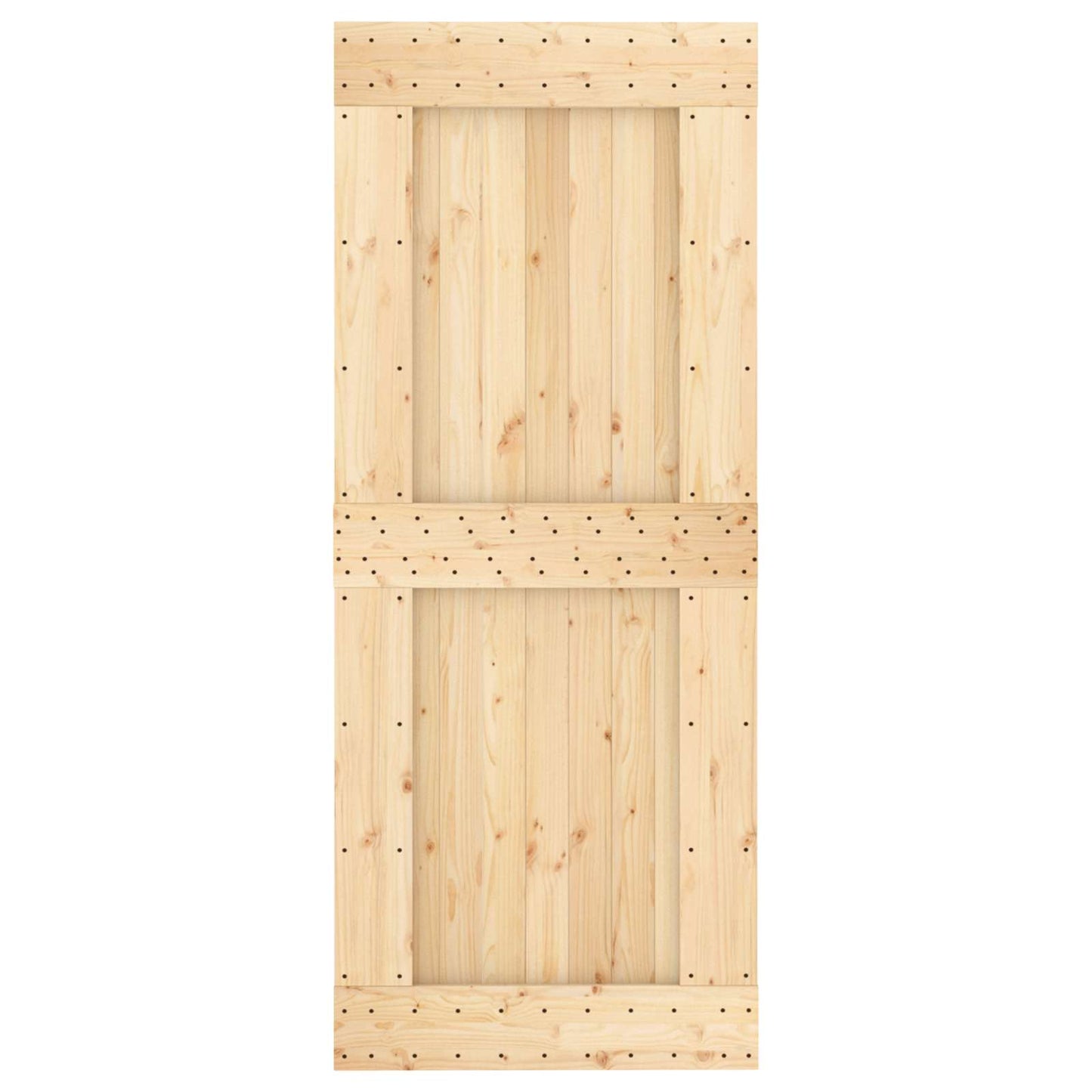 vidaXL Πόρτα NARVIK Φυσικό 85 x 210 cm Συμπαγές Ξύλο Πεύκου