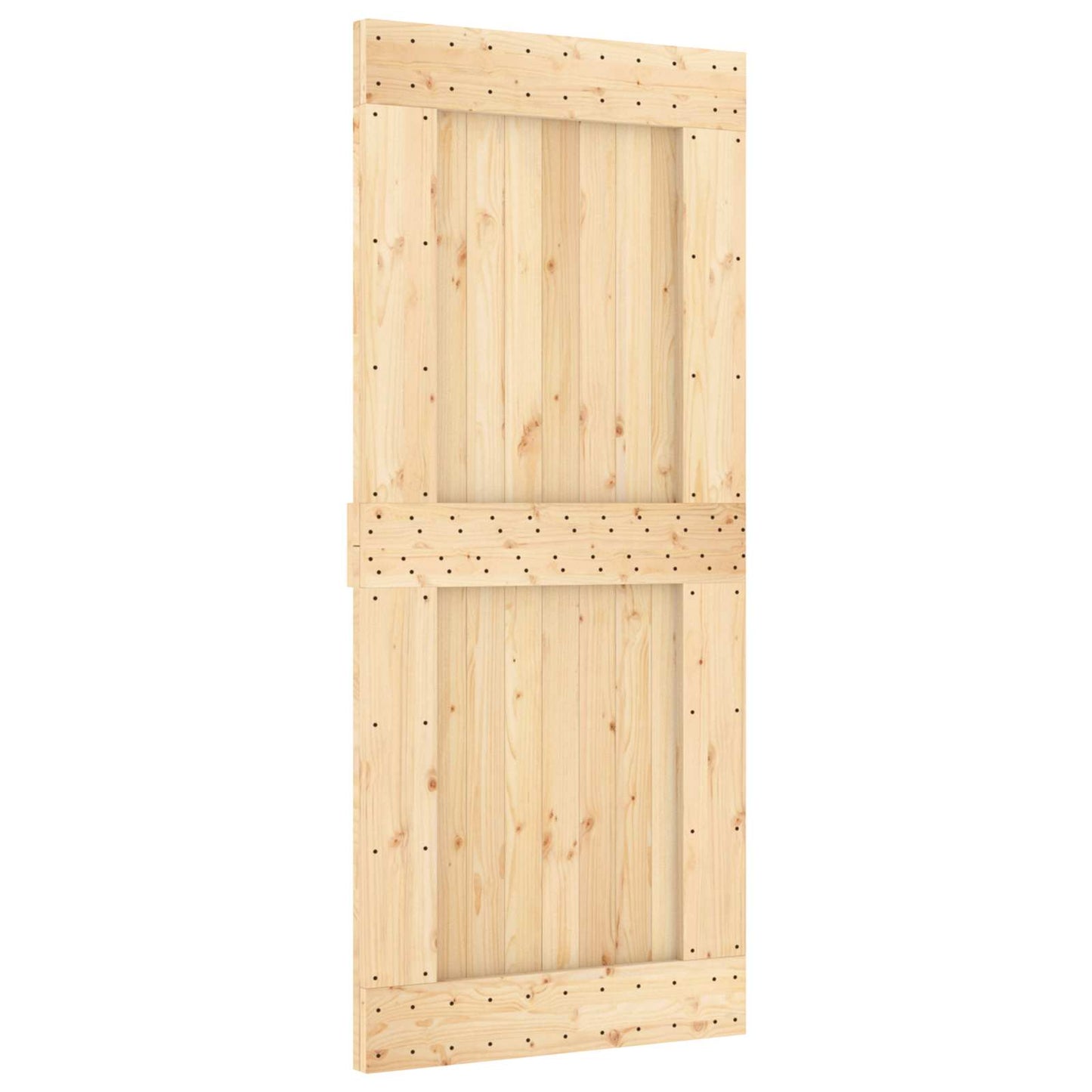 vidaXL Πόρτα NARVIK Φυσικό 90 x 210 cm Συμπαγές Ξύλο Πεύκου