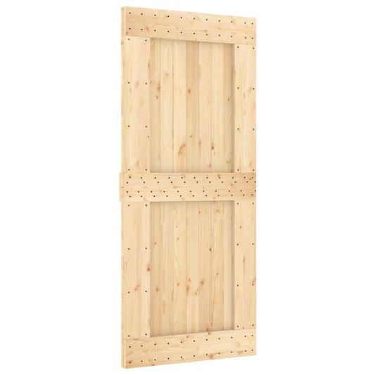 vidaXL Πόρτα NARVIK Φυσικό 90 x 210 cm Συμπαγές Ξύλο Πεύκου