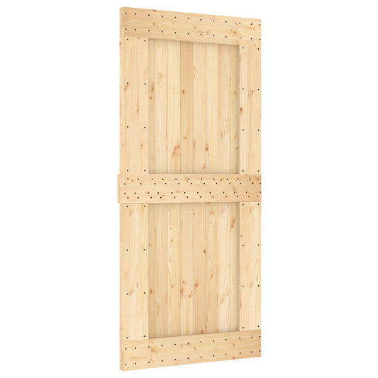 vidaXL Πόρτα NARVIK Φυσικό 95 x 210 cm Συμπαγές Ξύλο Πεύκου