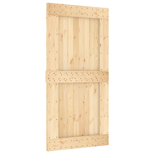 vidaXL Πόρτα NARVIK Φυσικό 100 x 210 cm Συμπαγές Ξύλο Πεύκου