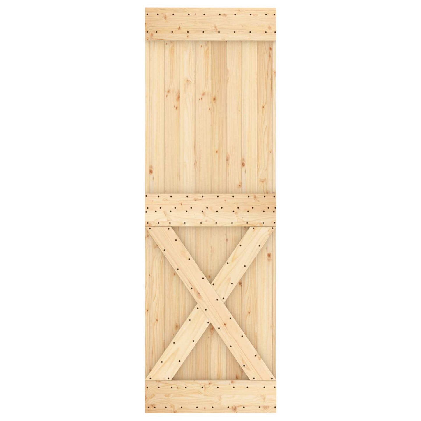 vidaXL Πόρτα NARVIK Φυσικό 70 x 210 cm Συμπαγές Ξύλο Πεύκου