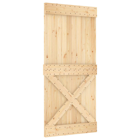 vidaXL Πόρτα NARVIK Φυσικό 95 x 210 cm Συμπαγές Ξύλο Πεύκου