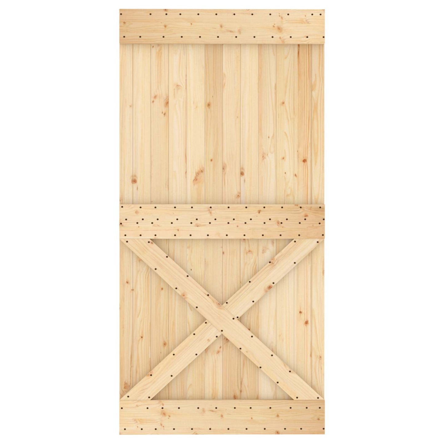 vidaXL Πόρτα NARVIK Φυσικό 100 x 210 cm Συμπαγές Ξύλο Πεύκου