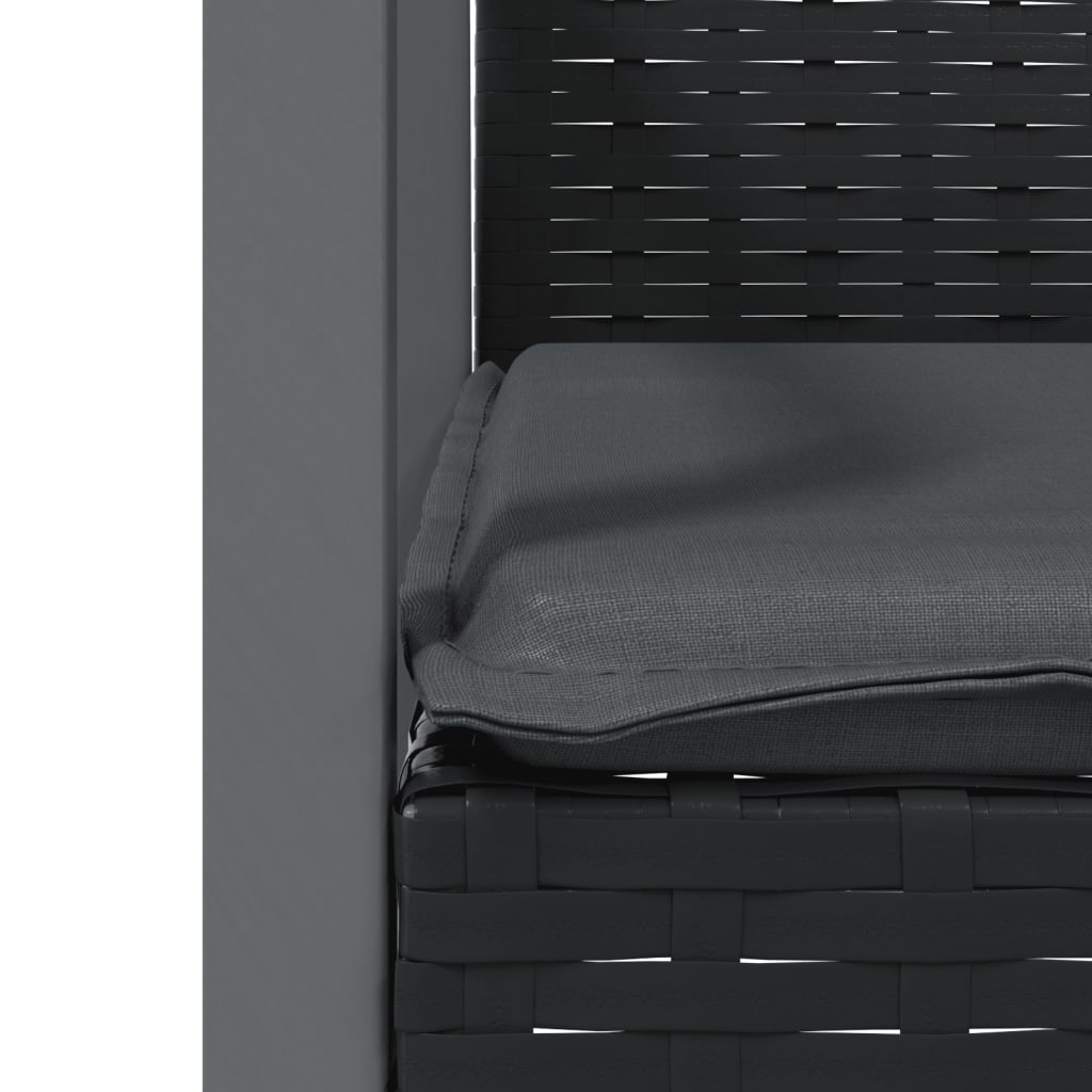 vidaXL Σετ Τραπεζαρίας Κήπου 9 τεμ. Συνθ. Ρατάν / Ατσάλι με Μαξιλάρια