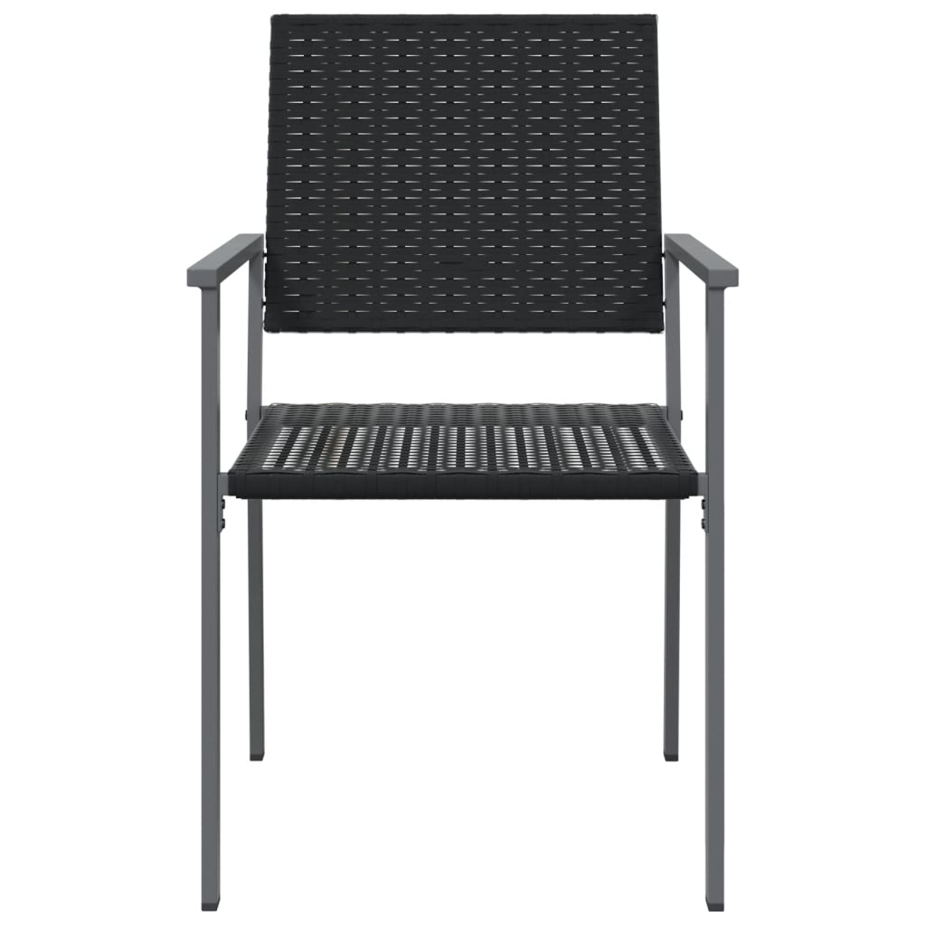 vidaXL Καρέκλες Κήπου 6 τεμ. Μαύρες 54x62,5x89 εκ. από Συνθετικό Ρατάν