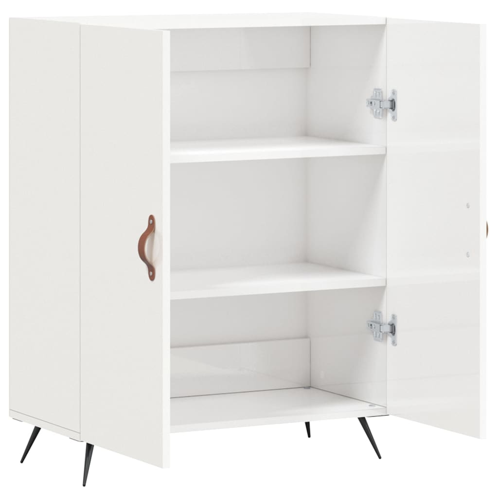 vidaXL Ντουλάπι Γυαλιστερό Λευκό 69,5x34x90 εκ. Επεξεργασμένο Ξύλο