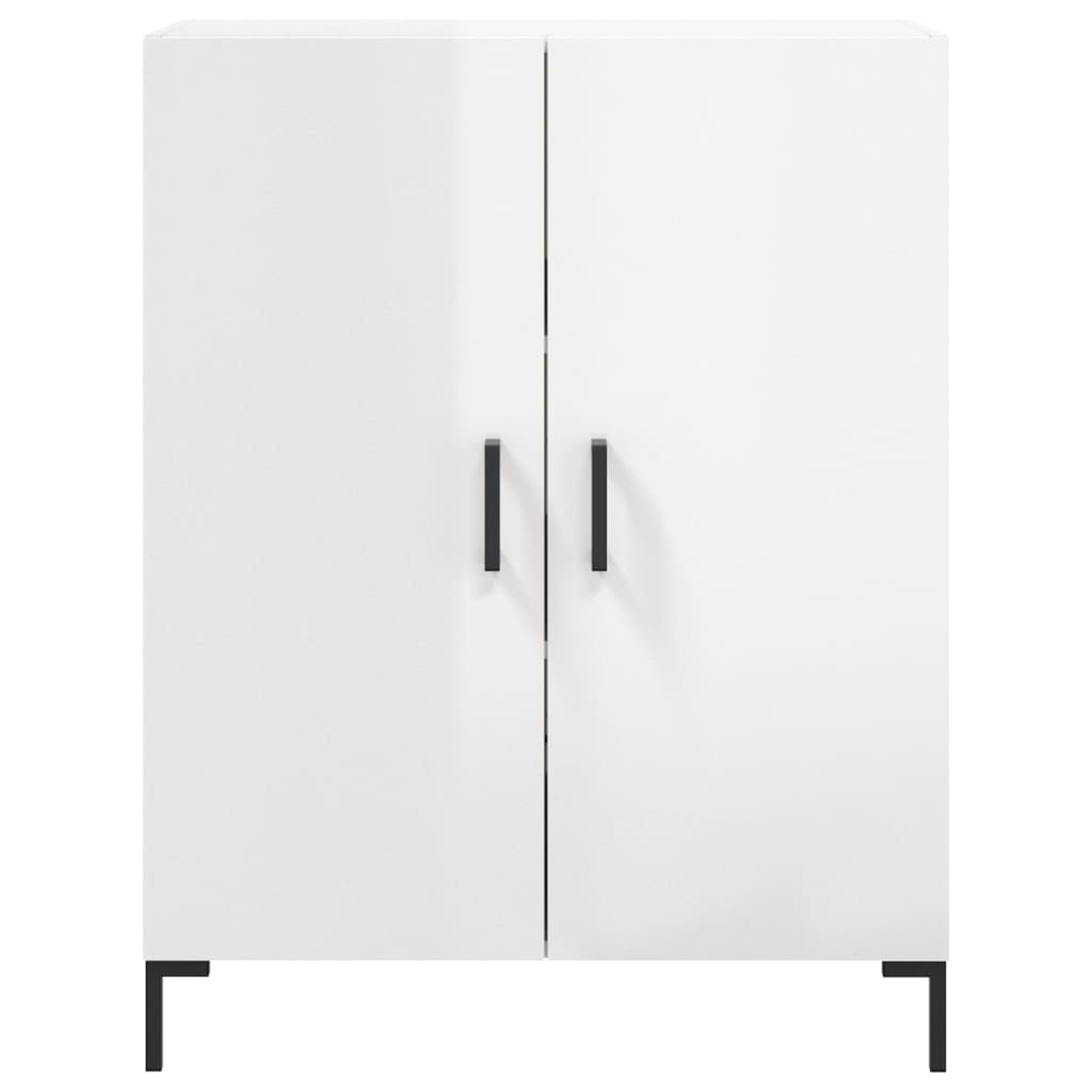 vidaXL Ντουλάπι Γυαλιστερό Λευκό 69,5x34x90 εκ. Επεξεργασμένο Ξύλο
