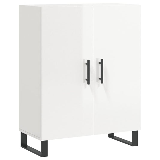 vidaXL Ντουλάπι Γυαλιστερό Λευκό 69,5x34x90 εκ. Επεξεργασμένο Ξύλο
