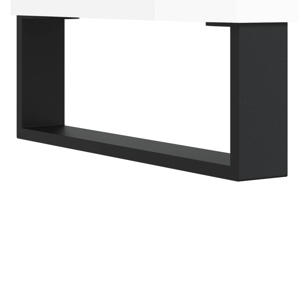 vidaXL Ντουλάπι Γυαλιστερό Λευκό 69,5x34x90 εκ. Επεξεργασμένο Ξύλο