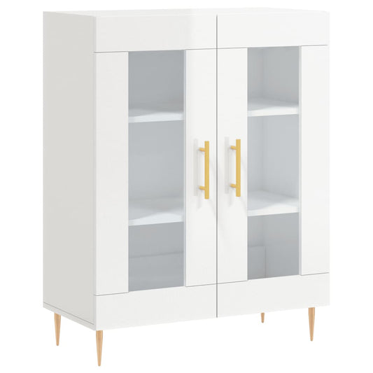 vidaXL Ντουλάπι Γυαλιστερό Λευκό 69,5x34x90 εκ. Επεξεργασμένο Ξύλο