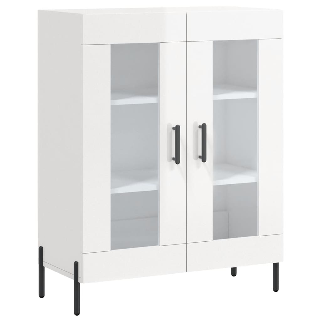 vidaXL Ντουλάπι Γυαλιστερό Λευκό 69,5x34x90 εκ. Επεξεργασμένο Ξύλο
