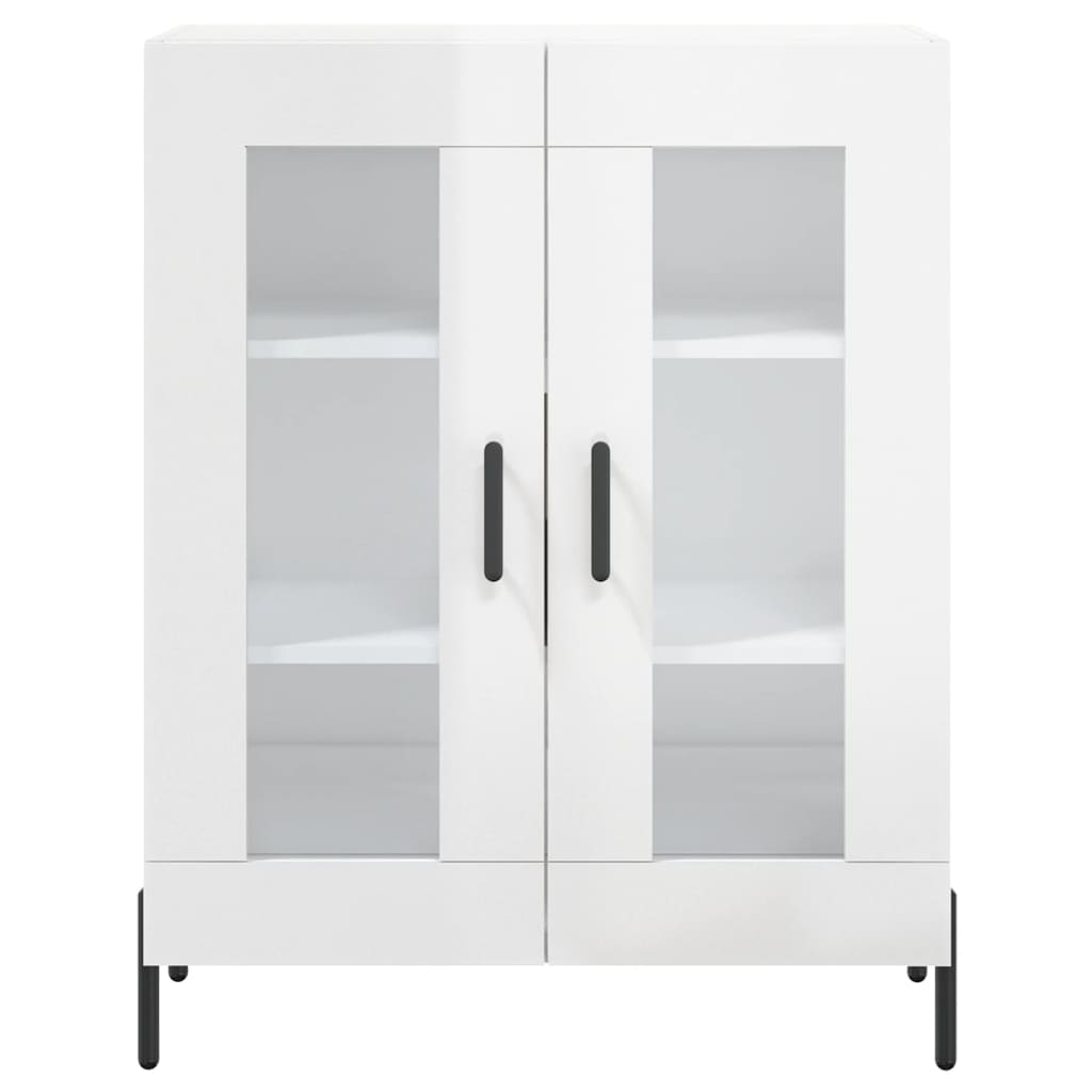 vidaXL Ντουλάπι Γυαλιστερό Λευκό 69,5x34x90 εκ. Επεξεργασμένο Ξύλο