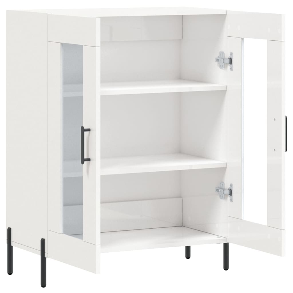 vidaXL Ντουλάπι Γυαλιστερό Λευκό 69,5x34x90 εκ. Επεξεργασμένο Ξύλο