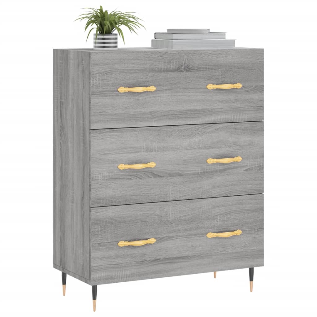 vidaXL Ντουλάπι Γκρι Sonoma 69,5 x 34 x 90 εκ. από Επεξεργασμένο Ξύλο