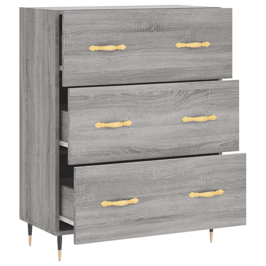 vidaXL Ντουλάπι Γκρι Sonoma 69,5 x 34 x 90 εκ. από Επεξεργασμένο Ξύλο
