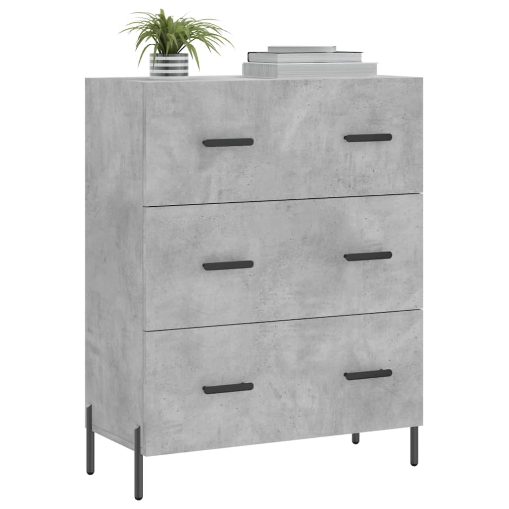 vidaXL Ντουλάπι Γκρι Σκυροδέματος 69,5x34x90 εκ. Επεξεργασμένο Ξύλο
