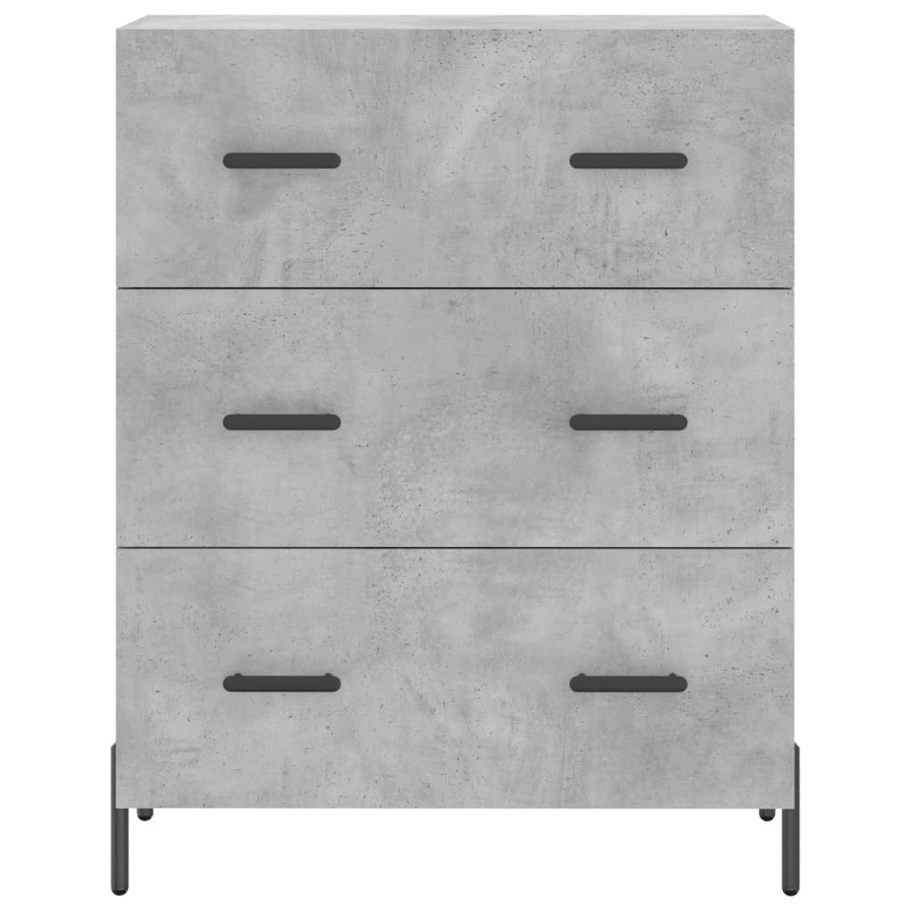 vidaXL Ντουλάπι Γκρι Σκυροδέματος 69,5x34x90 εκ. Επεξεργασμένο Ξύλο