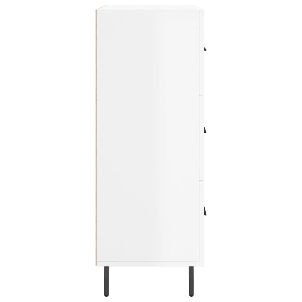 vidaXL Ντουλάπι Γυαλιστερό Λευκό 69,5x34x90 εκ. Επεξεργασμένο Ξύλο