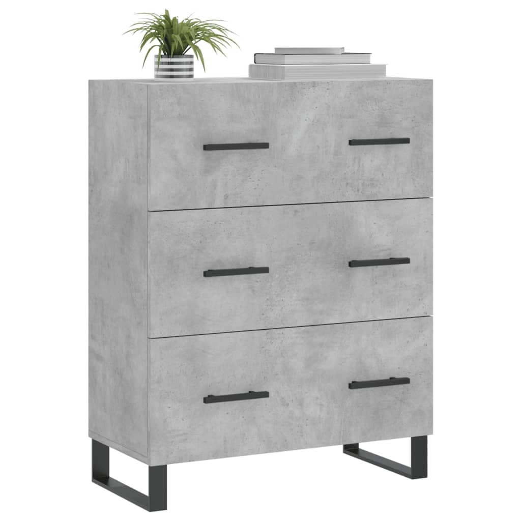 vidaXL Ντουλάπι Γκρι Σκυροδέματος 69,5x34x90 εκ. Επεξεργασμένο Ξύλο
