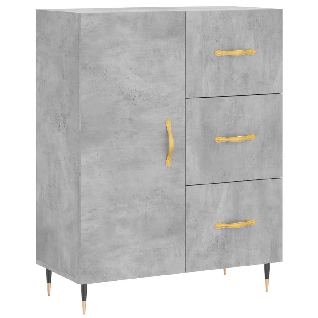 vidaXL Ντουλάπι Γκρι Σκυροδέματος 69,5x34x90 εκ. Επεξεργασμένο Ξύλο