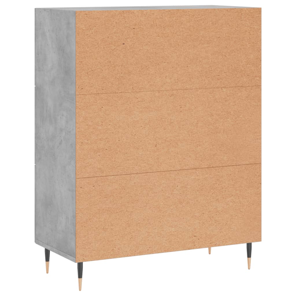 vidaXL Ντουλάπι Γκρι Σκυροδέματος 69,5x34x90 εκ. Επεξεργασμένο Ξύλο