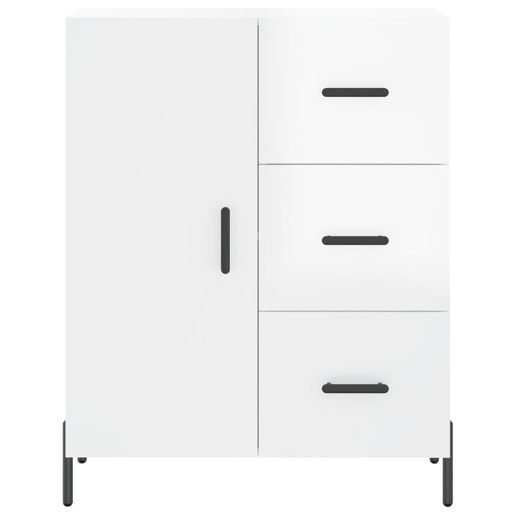 vidaXL Ντουλάπι Γυαλιστερό Λευκό 69,5x34x90 εκ. Επεξεργασμένο Ξύλο